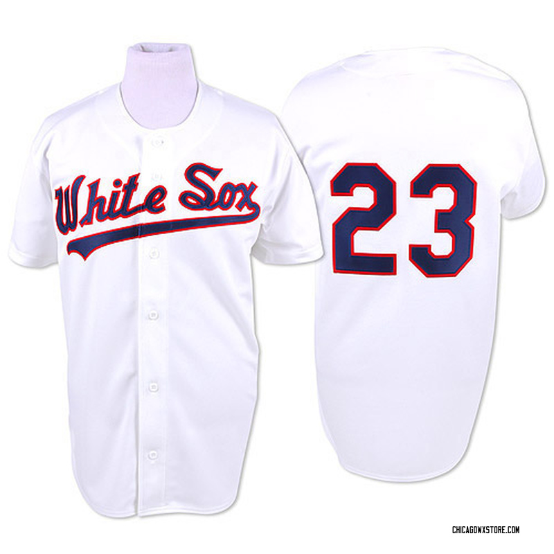 Men's Mitchell and Ness Bobby Jenks Chicago White Sox Authentic White 1983  Throwback Jersey